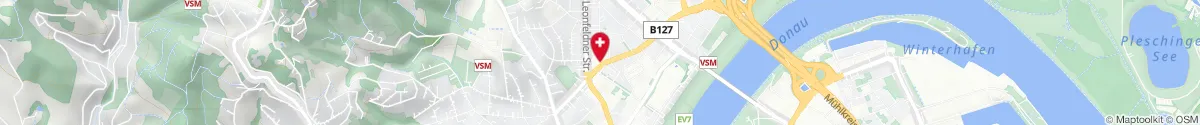 Kartendarstellung des Standorts für Apotheke Rosenauer in 4040 Linz-Urfahr